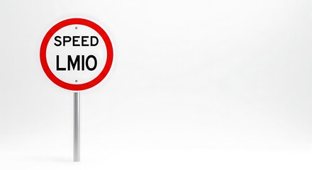 Speed Limit Sign LMIO Road Safety Traffic Regulation Transportation