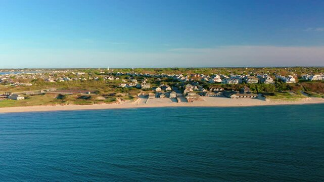 Aerial View of Cliff Beach and Nantucket Coastline