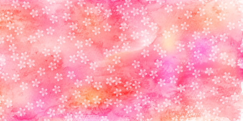 桜　春　水彩　背景