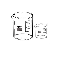 chemical glass beaker for measuring solutions inaccurately