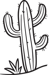 Naklejka premium isolated cacti Vector, cacti Silhouette, cacti icon set, cacti logo,cacti Vector illustration, Vector Graphic, EPS 10 , clip art work, 