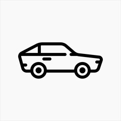 Design Illustration vector graphic of car icon with line style. Suitable for UI, mobile design, web design, etc