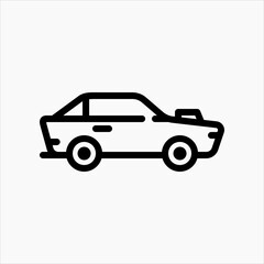 Design Illustration vector graphic of car icon with line style. Suitable for UI, mobile design, web design, etc