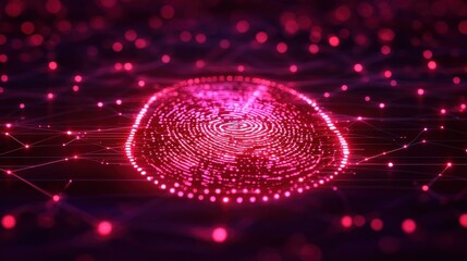 Digital Fingerprint: Abstract Biometric Security Concept