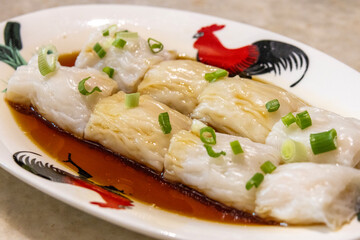 Steamed Vermicelli rice shrimp or prawn roll