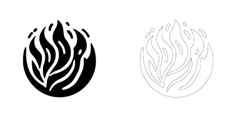 Abstract Flame Circle Design 