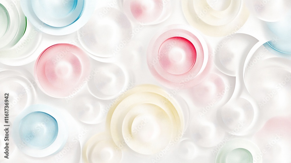 Aufkleber abstract pastel circles and swirls pattern background.