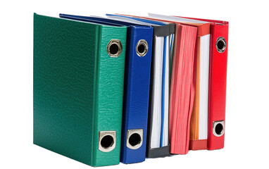 PNG File folders in shelf racks available on transparent background