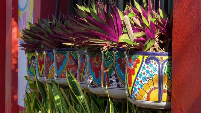 Puerto Vallarta Mexican Decor with vibrant pottery