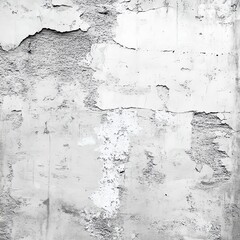 Obraz premium Textured grey wall with peeling paint and rough surface details.
