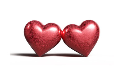 Red pink orange color love heart shape object two twin friendship wedding romantic happy valentine day 14 fourteen day february month togetherness dating anniversary beautiful relationship gift love 