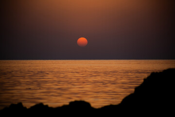sunset on the sea