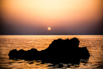 sunset in the sea