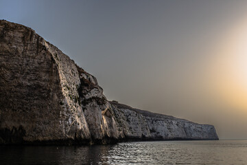Cliff over the mediterranean sea