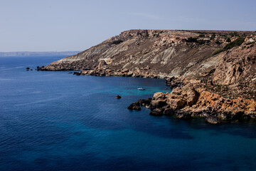 view of the coast in a mediterranean sea