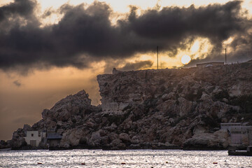 Sunset in the cliffs