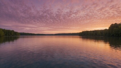 Fototapeta premium sunset over the river