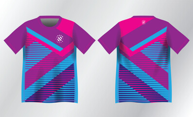 abstract blue and pink background pattern for sport jersey design mockup