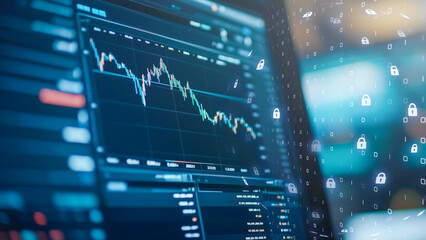 Interactive trading platform with encryption and security overlays