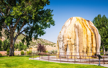 Built initially to vent steam from hot springs piped through the park, the original shape of Teepee...