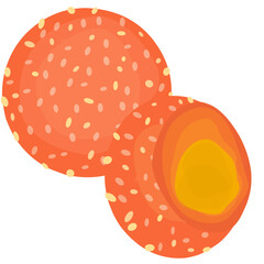 Illustration of sesame ball