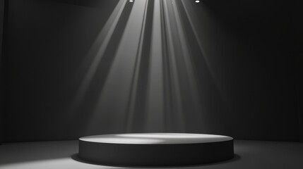 Dark Room Stage Cylinder Spotlight Illumination