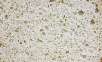 White bread slice texture macro shot