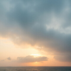 Fototapeta premium Beautiful cloudscape over the sea, sunrise shot