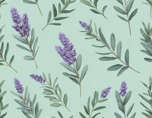 seamless pattern with lavender