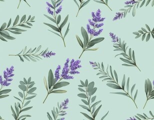 seamless pattern with lavender