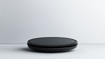 Black Circular Platform On White Background