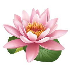 Pink Water Lily Blossom: A Detailed Illustration