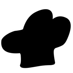Hand drawn chef hat logo chef icons silhouette