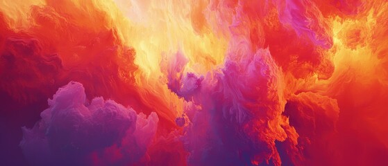 Obraz premium Abstract fiery and purple cloudscape.
