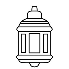 Latern Line icon. Ramadan, Islamic holiday symbols collection. Islamic icons, Muslim day signs icon isolated on white background. Quran Book, Traditional Lanterns. 