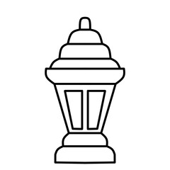 Latern Line icon. Ramadan, Islamic holiday symbols collection. Islamic icons, Muslim day signs icon isolated on white background. Quran Book, Traditional Lanterns. 