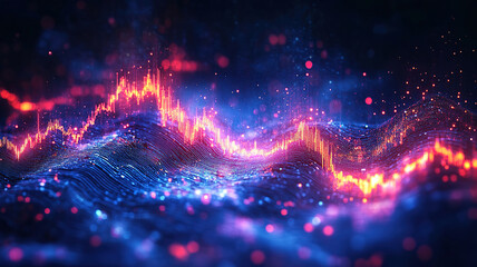 Obraz premium Graph of Forex, Stock, and Cryptocurrency for Financial Technology Themes