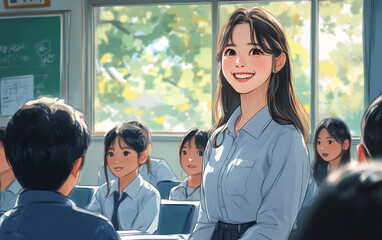 Fototapeta premium Educational theme art illustration 