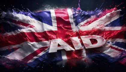 United Kingdom Flag Symbolizing Humanitarian Aid Efforts