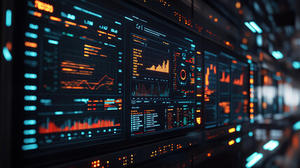 Fototapeta premium Business Intelligence for Stock Market Analysis and KPI Tracking