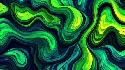 Obraz premium Abstract green and yellow liquid swirls background texture.