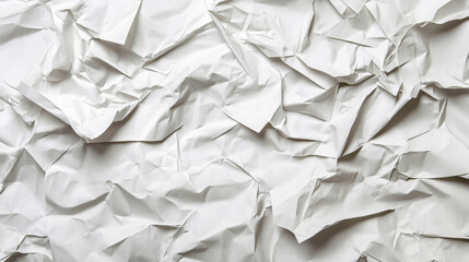 Obraz premium White Crumpled Paper Texture for Abstract and Minimalist Backgrounds