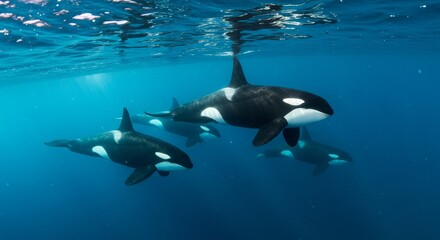 Obraz premium Majestic Killer Whale in Nature, beautiful whale in water