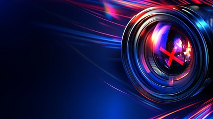 Camera lens with light trails.