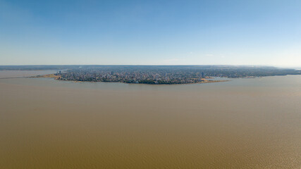 A panoramic view of the city of Posadas, Misiones, Argentina.