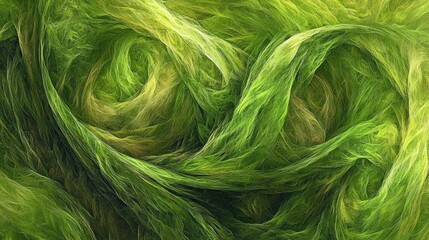 Obraz premium Abstract swirling green and yellow organic texture.