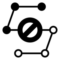 disconnect icon, glyph icon style