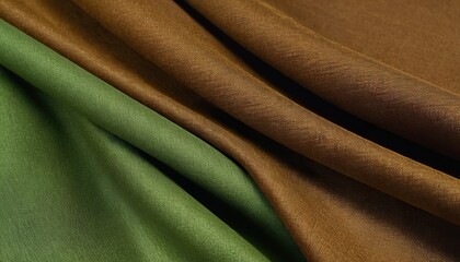 Crumpled olive green crumpled tan khaki canvas fabric full frame background and texture 68
