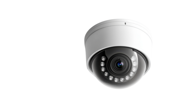 Surveillance camera, transparent background