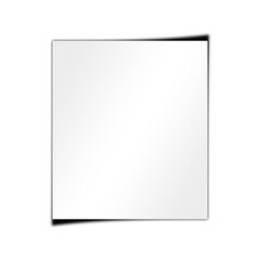 White sheet of paper. Realistic empty paper note template with soft shadows isolated on white background.